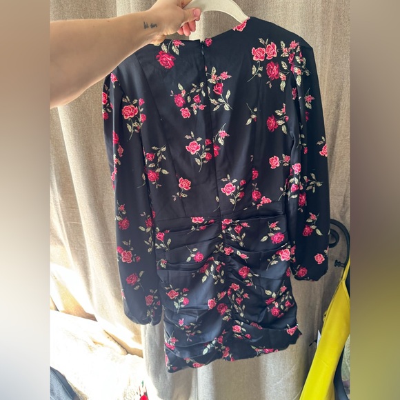 For Love And Lemons Black and Pink Floral Dress - Picture 6 of 8